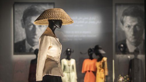 A gallery view with Christian Dior's 1947 Bar suit on show at the exhibition in M7.