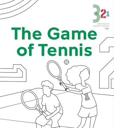digital drawing of the game of tennis activity book cover