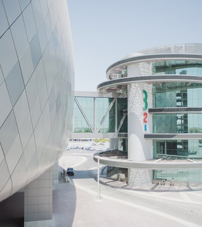 Exterior of 3-2-1 Qatar Olympic Sports Museum