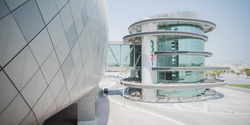Exterior of 3-2-1 Qatar Olympic Sports Museum