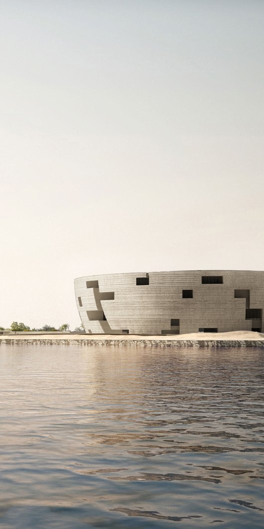 Rendering of the future Lusail Museum building