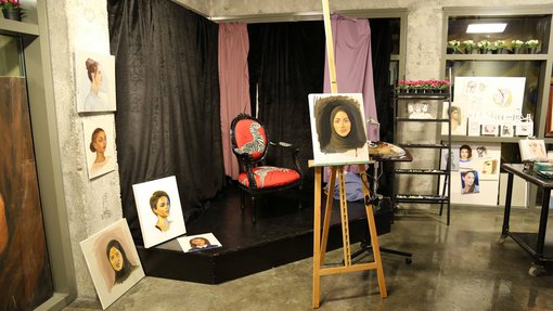 Maryam Ahmed's studio.