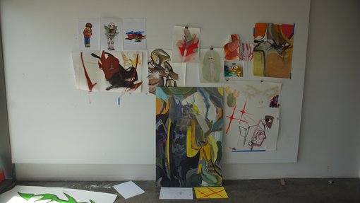Artist Lolwa Al-Solaiti's studio.