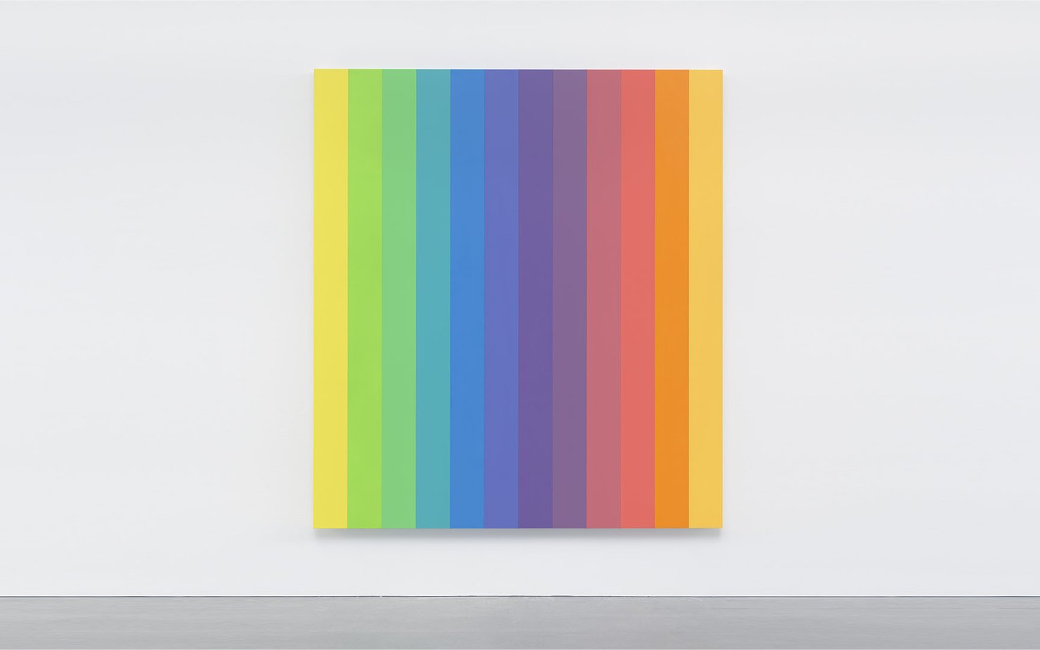 Artwork with colorful panel strips