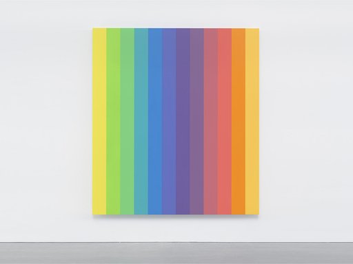 Artwork with colorful panel strips