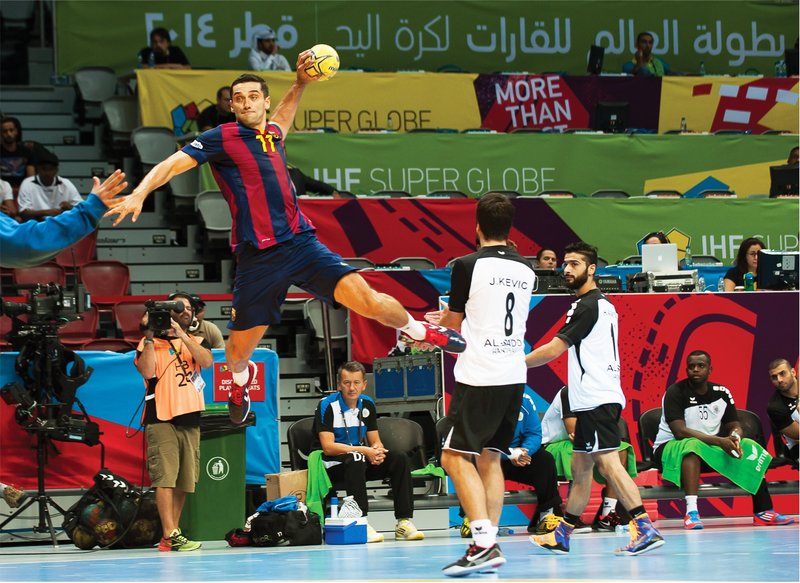 handball player jumping