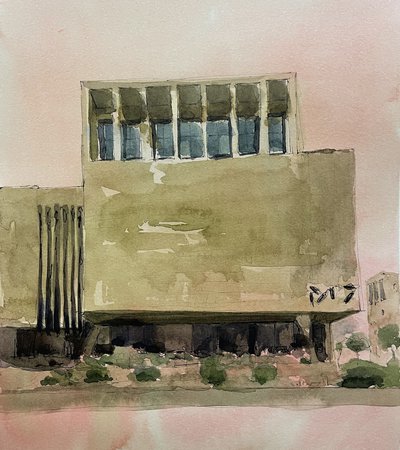 Watercolour painting of M7's exterior