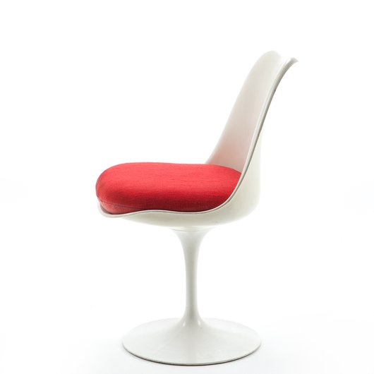 White and red chair