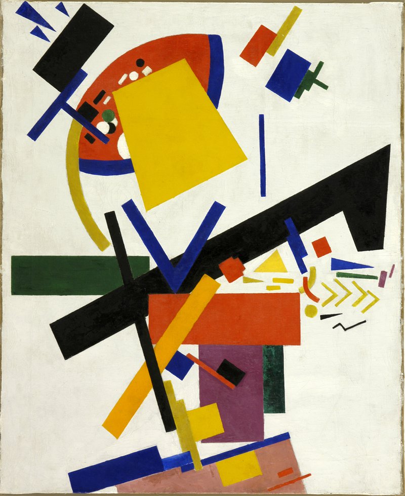 "Suprematism" by Kazimir Malevich.