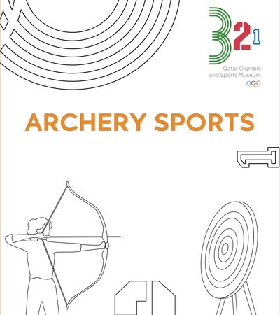 digital drawing of the archery sports activity book cover