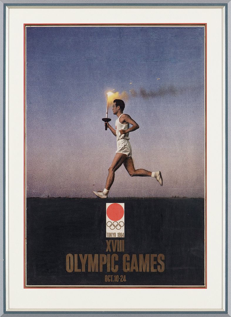 olympic poster from the 1960's of a man running