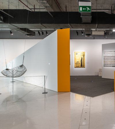 Interior view of a temporary exhibition at the Garage Gallery