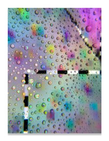 A multicoloured image with a mesh of dots and 'droplets' overlaid.
